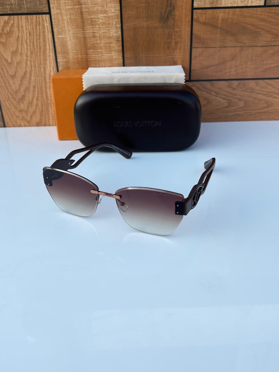 Buy First Copy Louis Vuitton Unisex Rimless Sunglasses - Master Quality 7A Mirror at Lowest Price Online India