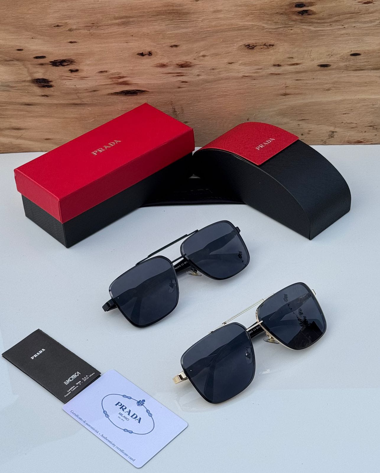Buy First Copy Prada Square Aviator Unisex Sunglasses - Master Quality 7A Mirror at Lowest Price Online India
