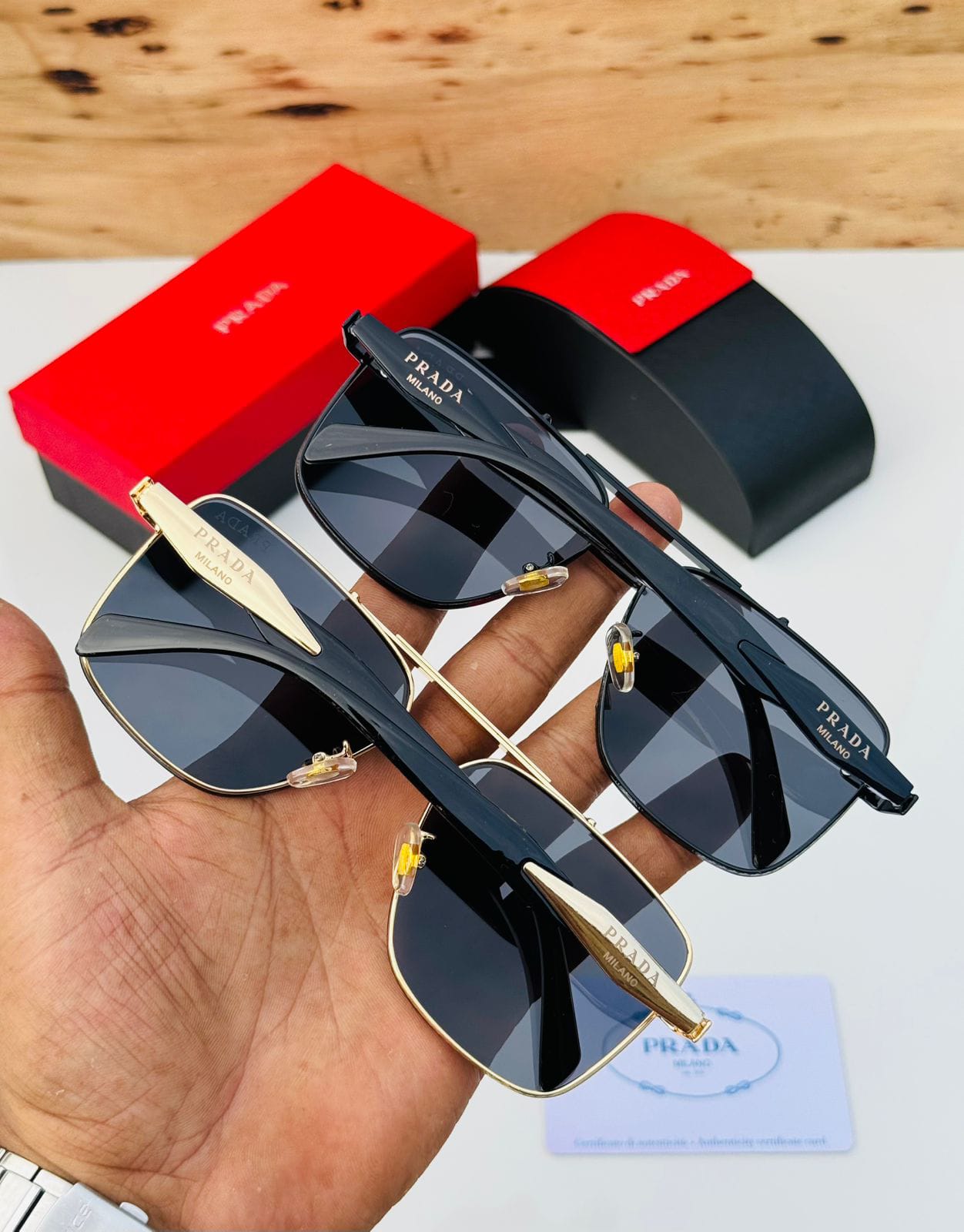 Buy First Copy Prada Square Aviator Unisex Sunglasses - Master Quality 7A Mirror at Lowest Price Online India