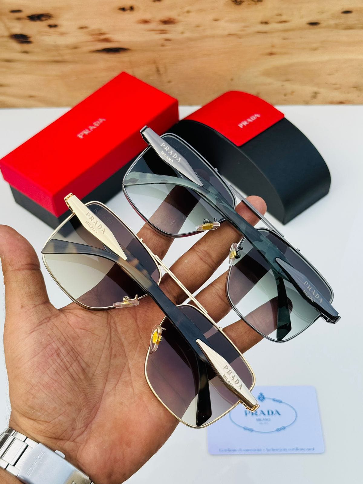 Buy First Copy Prada Square Aviator Unisex Sunglasses - Master Quality 7A Mirror at Lowest Price Online India