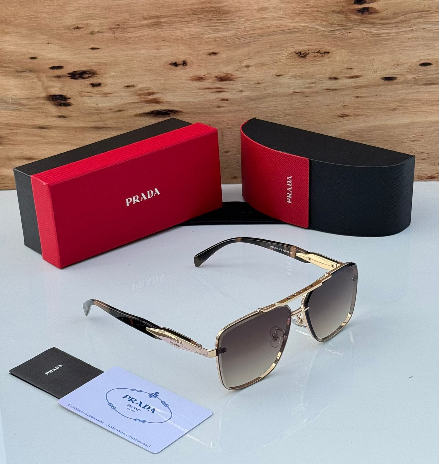 Buy First Copy Prada Square Aviator Unisex Sunglasses - Master Quality 7A Mirror at Lowest Price Online India