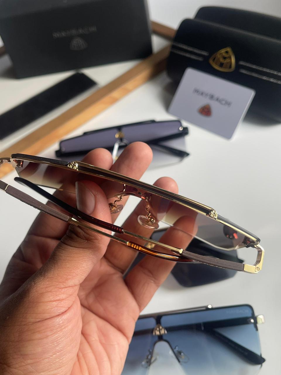 Buy First Copy Maybach Luxury Oversize Rimless Shield Men’s Sunglasses - Master Quality 7A Mirror at Lowest Price Online India