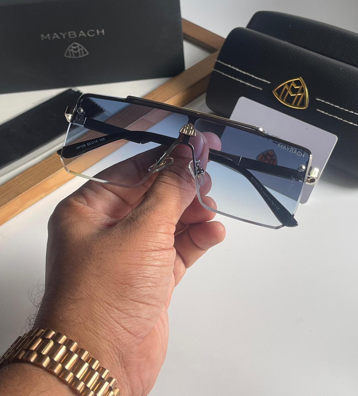Buy First Copy Maybach Luxury Oversize Rimless Shield Men’s Sunglasses - Master Quality 7A Mirror at Lowest Price Online India