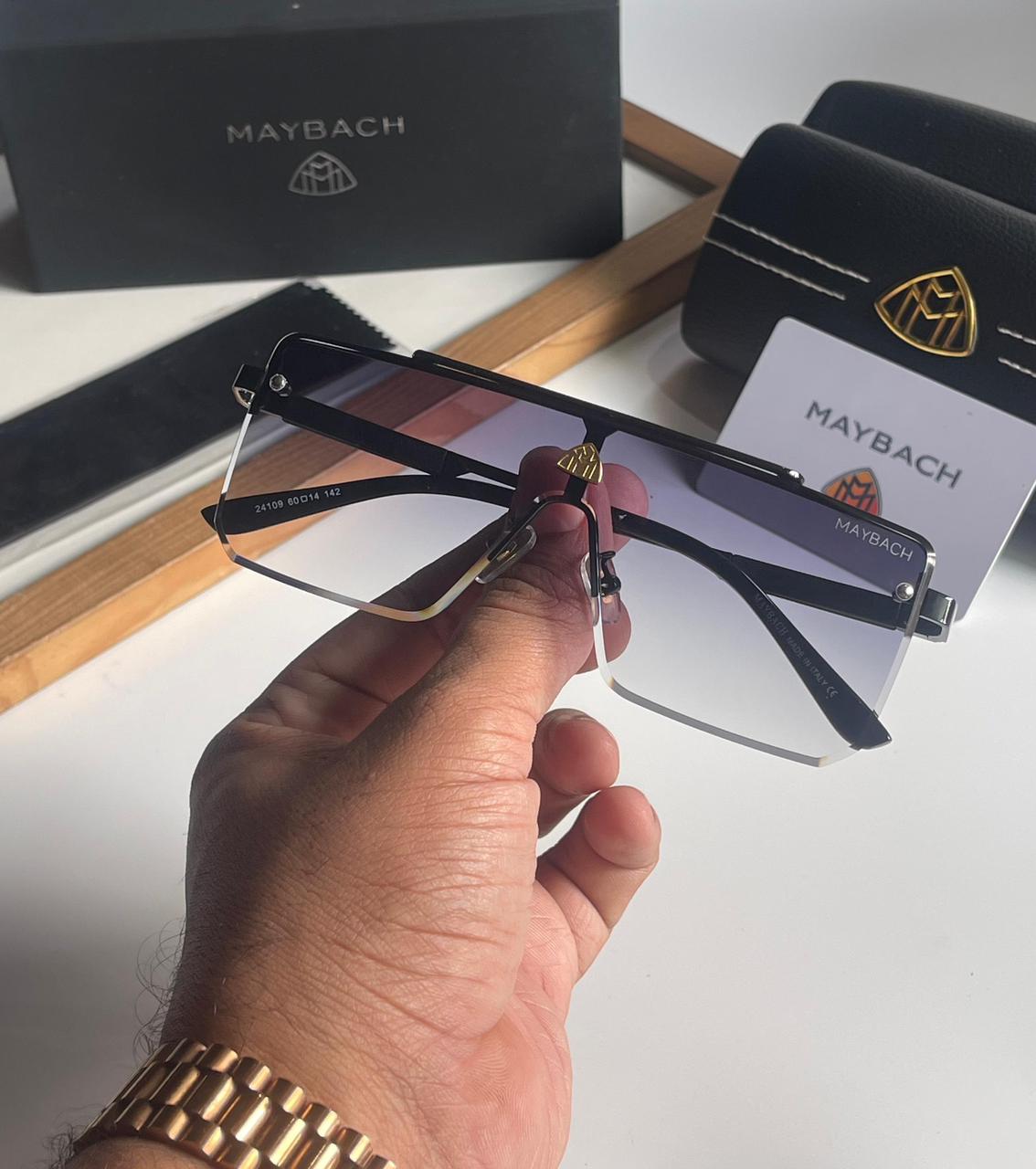Buy First Copy Maybach Luxury Oversize Rimless Shield Men’s Sunglasses - Master Quality 7A Mirror at Lowest Price Online India