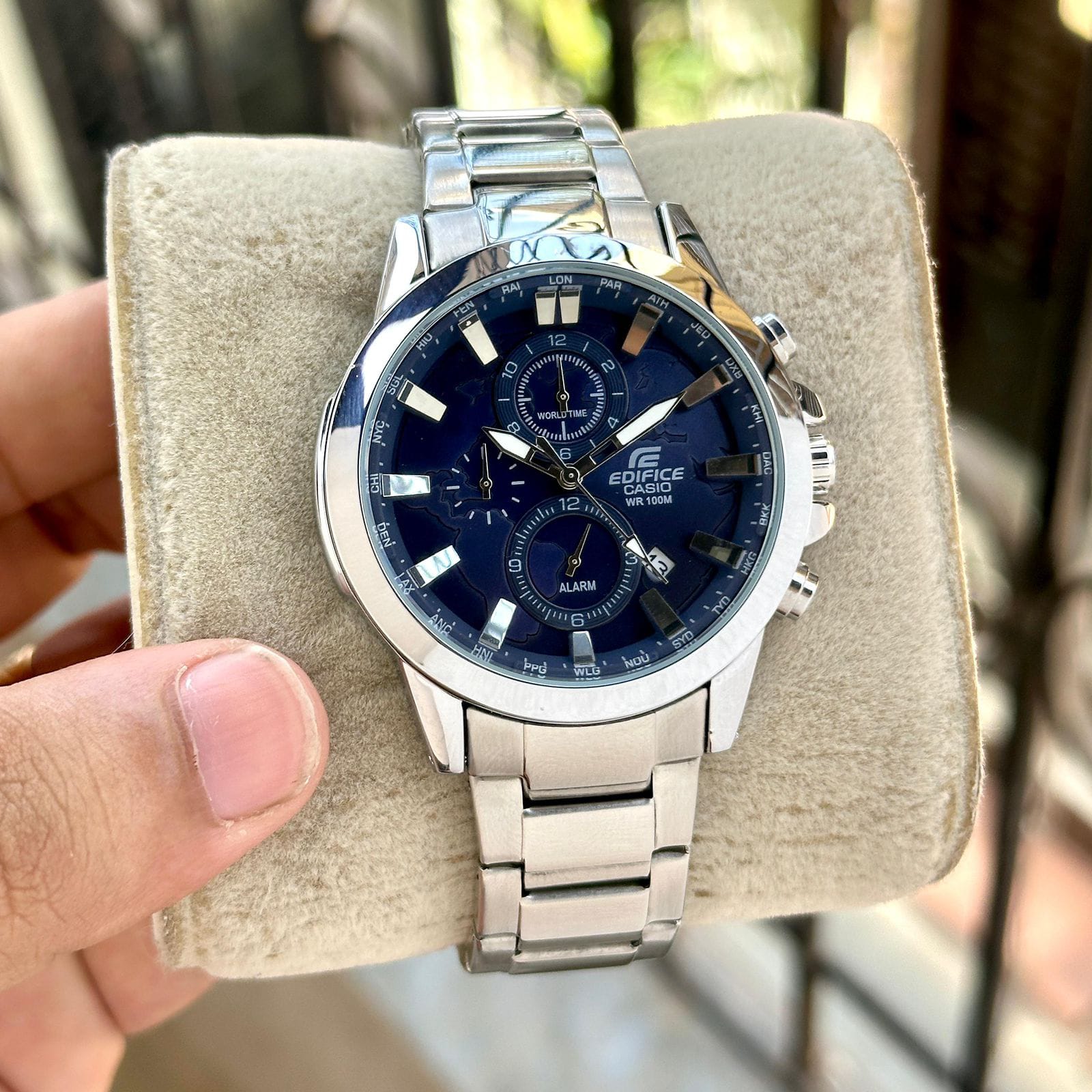 Buy First Copy Casio Edifice EFR 303 World Map Series Men’s Chronograph Watch - Master Quality 7A Mirror at Lowest Price Online India