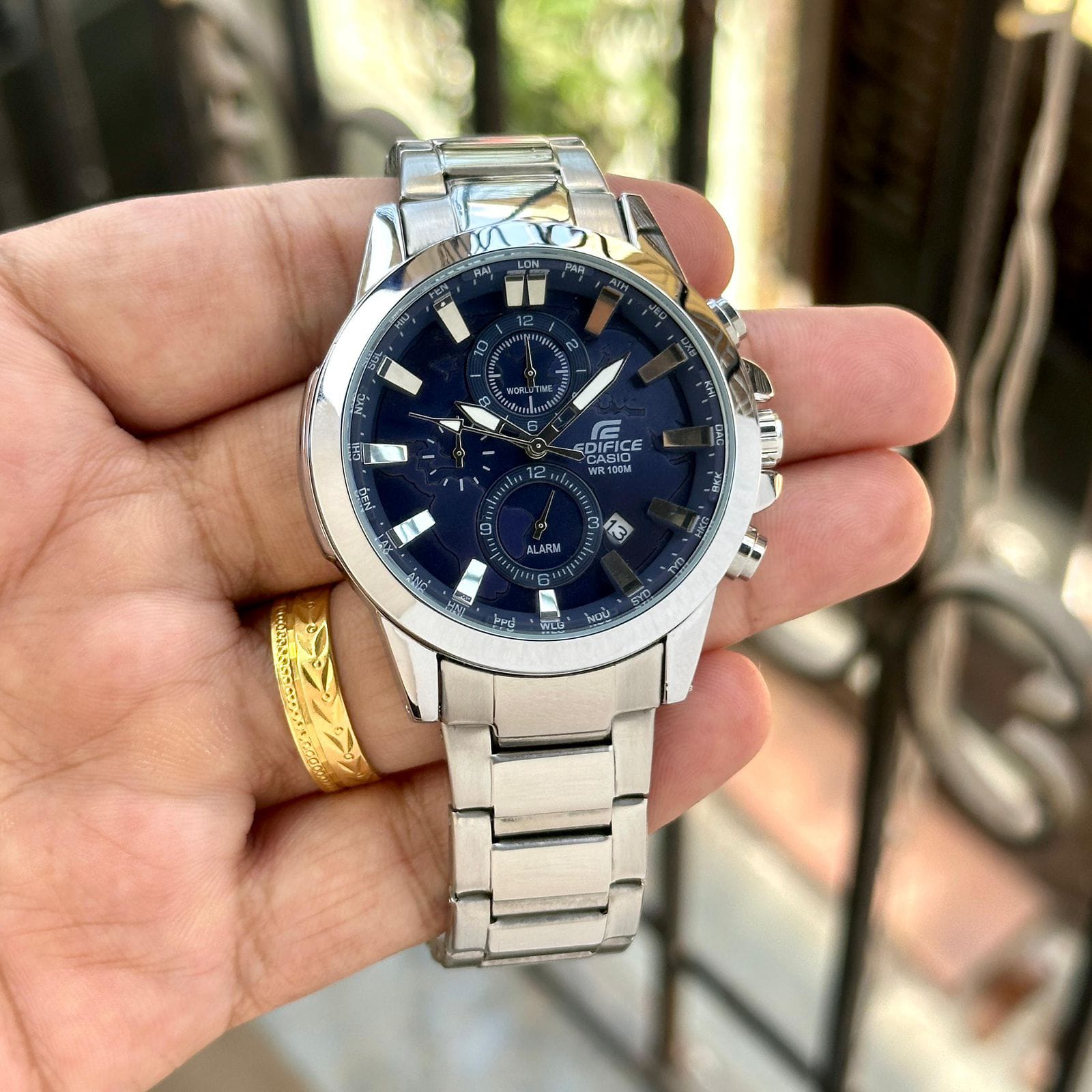 Buy First Copy Casio Edifice EFR 303 World Map Series Men’s Chronograph Watch - Master Quality 7A Mirror at Lowest Price Online India