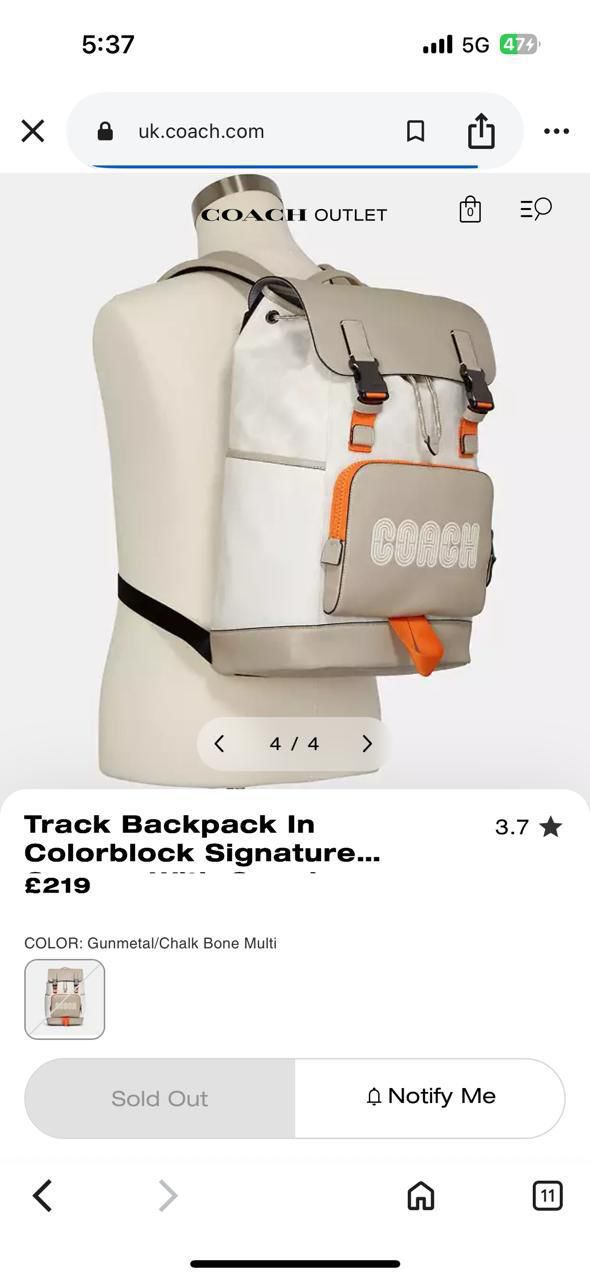 Buy First Copy COACH Signature Track Backpack - Master Quality 7A Mirror at Lowest Price Online India