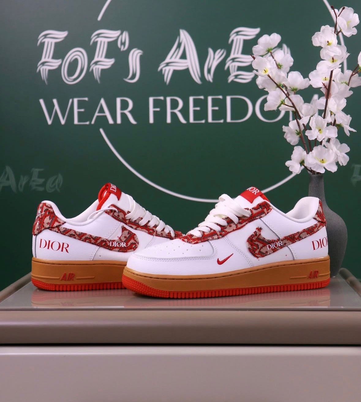 Buy First Copy Dior x Nike Air Force 1 Men’s Shoes - Master Quality 7A Mirror at Lowest Price Online India