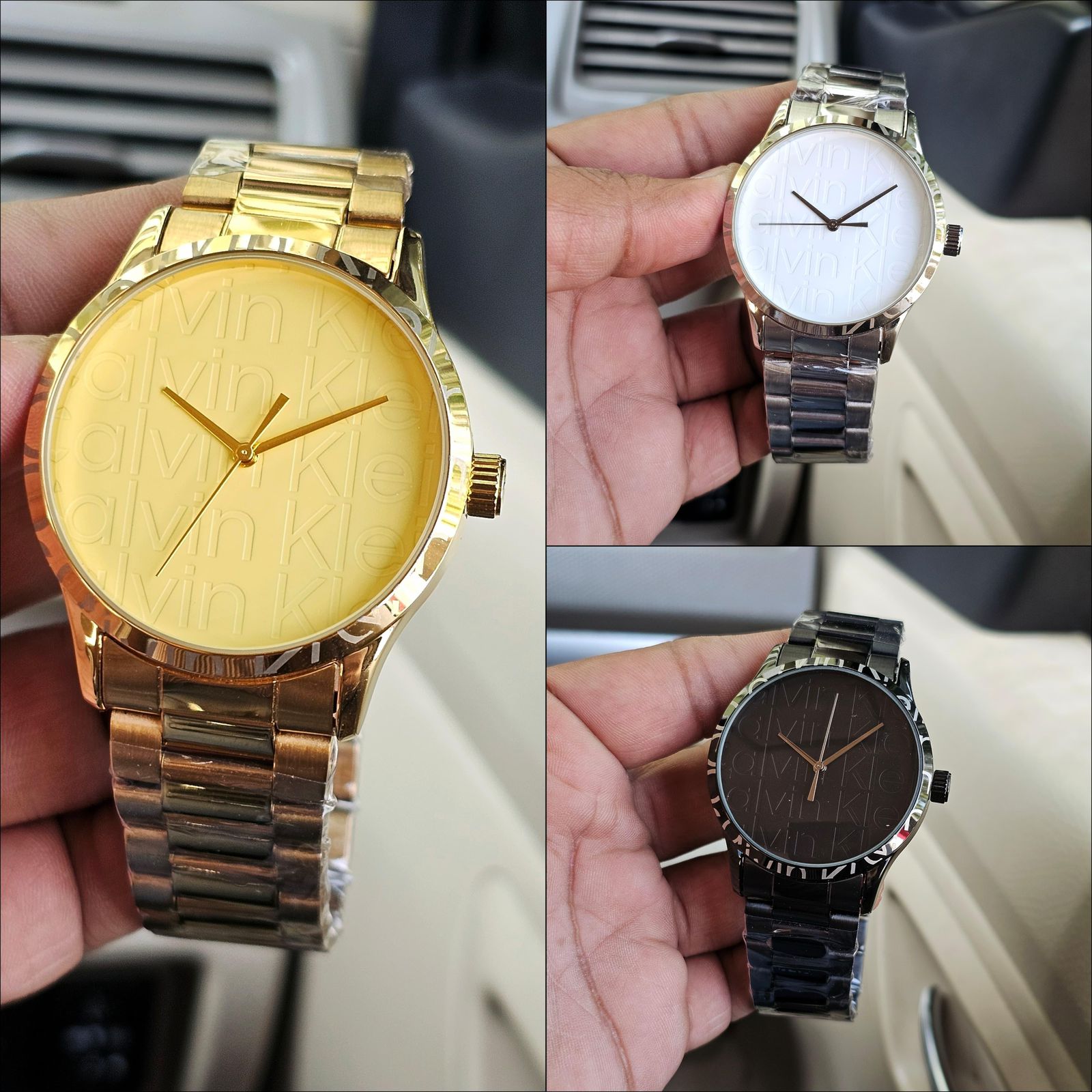 Buy First Copy Calvin Klein Minimal Stainless Steel 38mm Quartz Machine Ladies Watch – back view showing authentic design. Cash on Delivery available, Free shipping across India, Pan India delivery, Premium stainless steel build