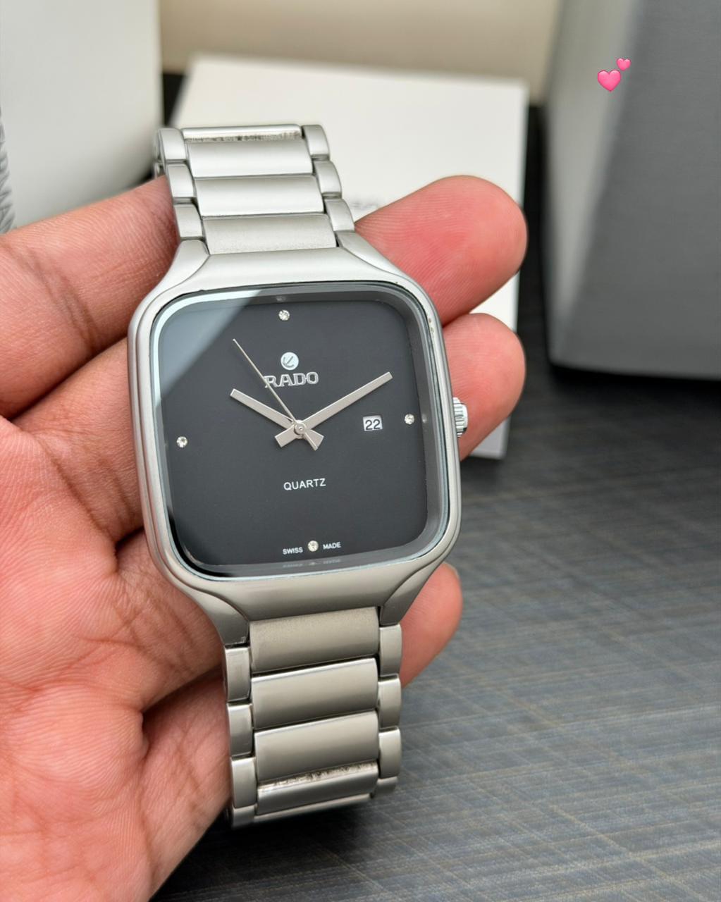 Buy First Copy Rado Stainless Steel Ceramic 44mm Quartz Movement Men’s Watch - Master Quality 7A Mirror at Lowest Price Online India