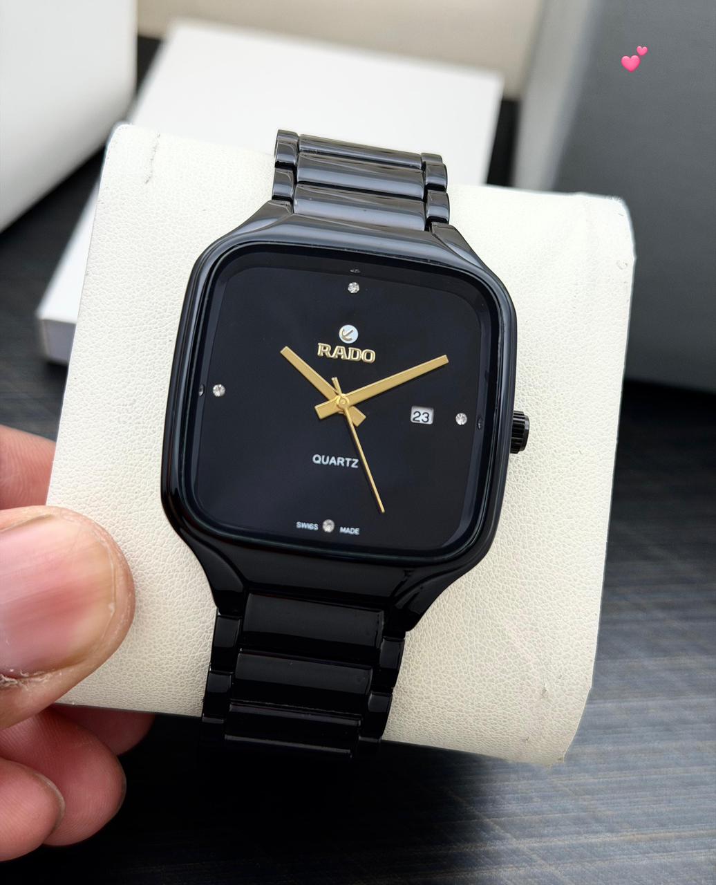 Buy First Copy Rado Stainless Steel Ceramic 44mm Quartz Movement Men’s Watch - Master Quality 7A Mirror at Lowest Price Online India