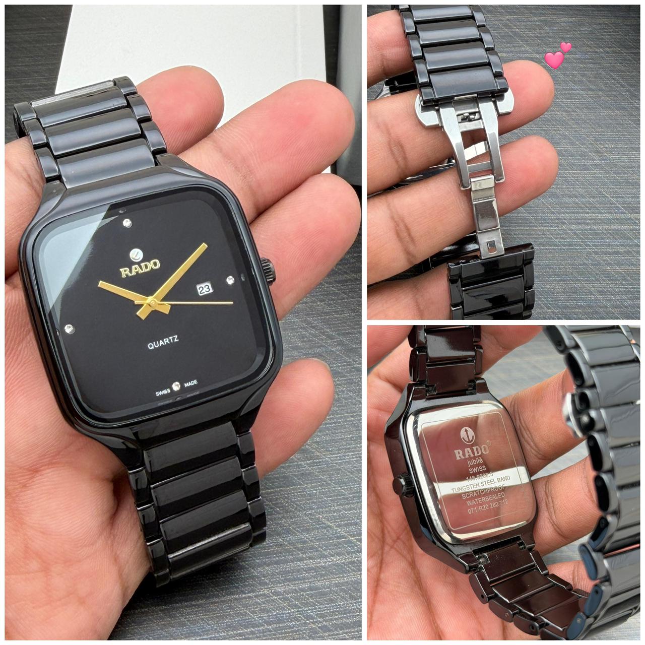 Buy First Copy Rado Stainless Steel Ceramic 44mm Quartz Movement Men’s Watch - Master Quality 7A Mirror at Lowest Price Online India