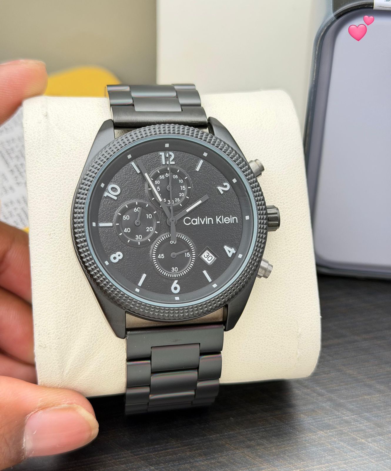Buy First Copy Calvin Klein Stainless Steel Chronograph 43mm Quartz Movement Men’s Watch - Master Quality 7A Mirror at Lowest Price Online India