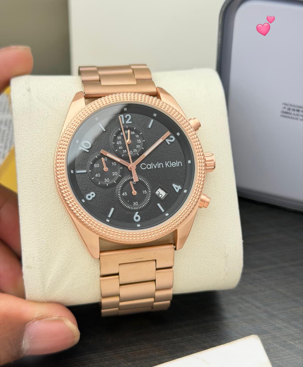 Buy First Copy Calvin Klein Stainless Steel Chronograph 43mm Quartz Movement Men’s Watch - Master Quality 7A Mirror at Lowest Price Online India