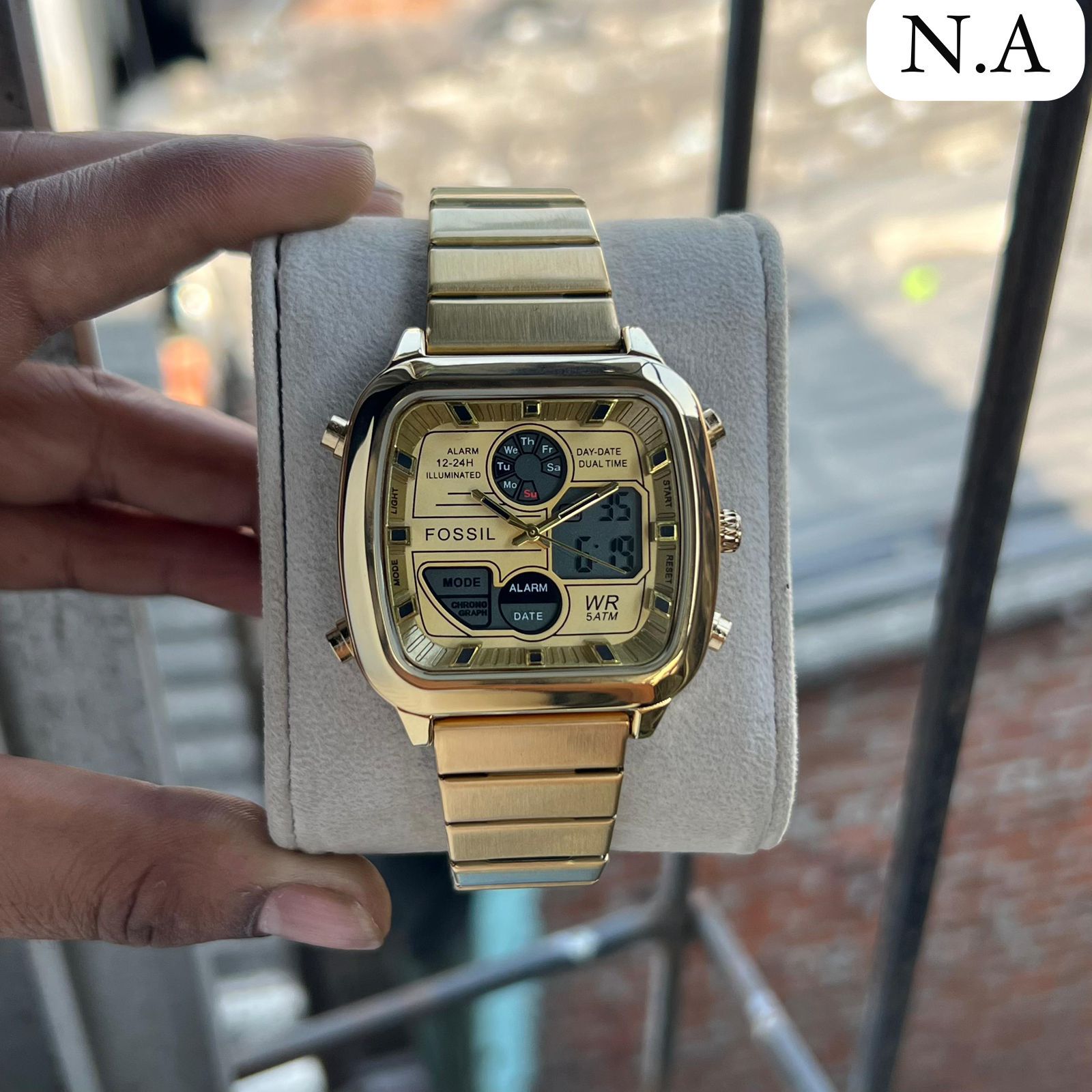 Buy First Copy Fossil FS5889 Retro Analog Digital Stainless Steel Chronograph 42mm Quartz Movement Men’s Watch - Master Quality 7A Mirror at Lowest Price Online India