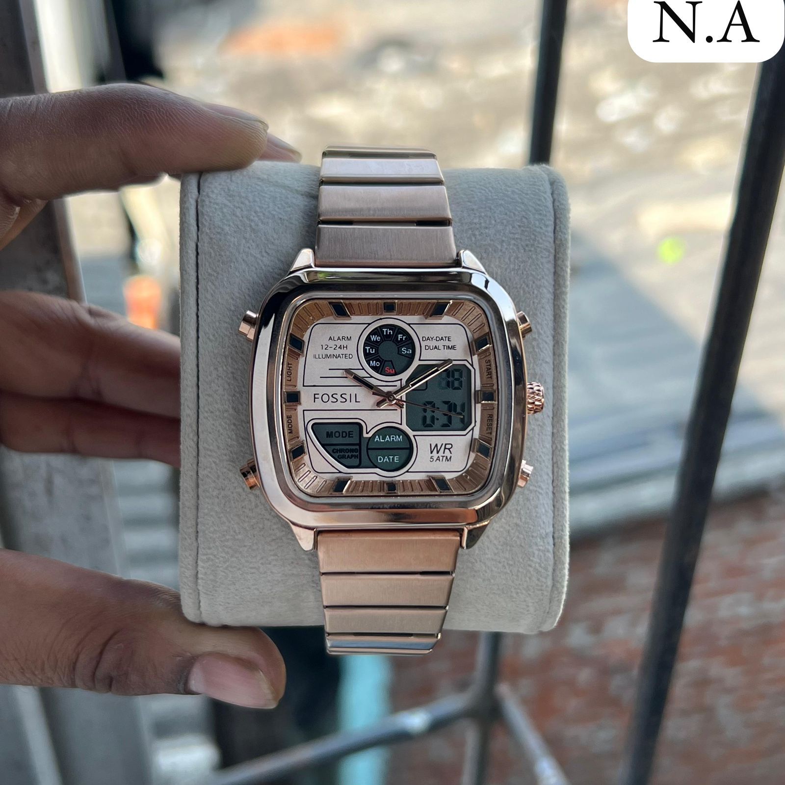 Buy First Copy Fossil FS5889 Retro Analog Digital Stainless Steel Chronograph 42mm Quartz Movement Men’s Watch - Master Quality 7A Mirror at Lowest Price Online India