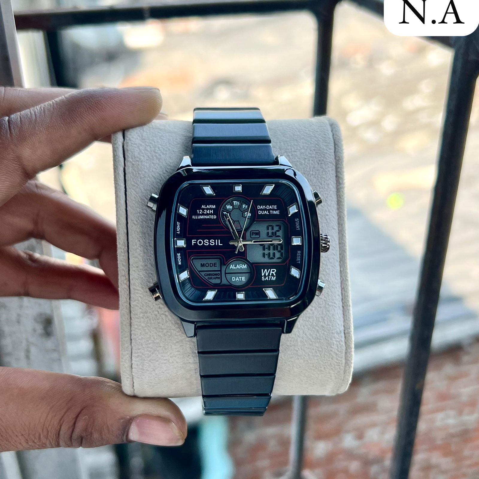 Buy First Copy Fossil FS5889 Retro Analog Digital Stainless Steel Chronograph 42mm Quartz Movement Men’s Watch - Master Quality 7A Mirror at Lowest Price Online India