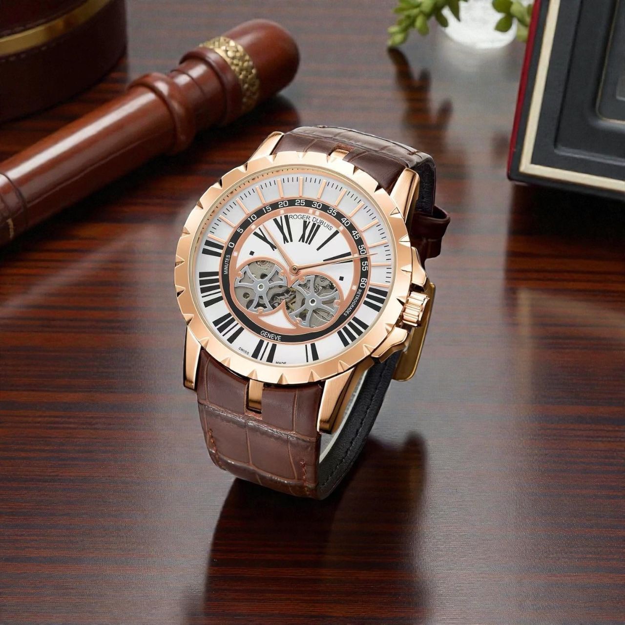 Buy First Copy Roger Dubuis Axial Master Skeleton 44mm Japanese Automatic Men’s Watch - Master Quality 7A Mirror at Lowest Price Online India