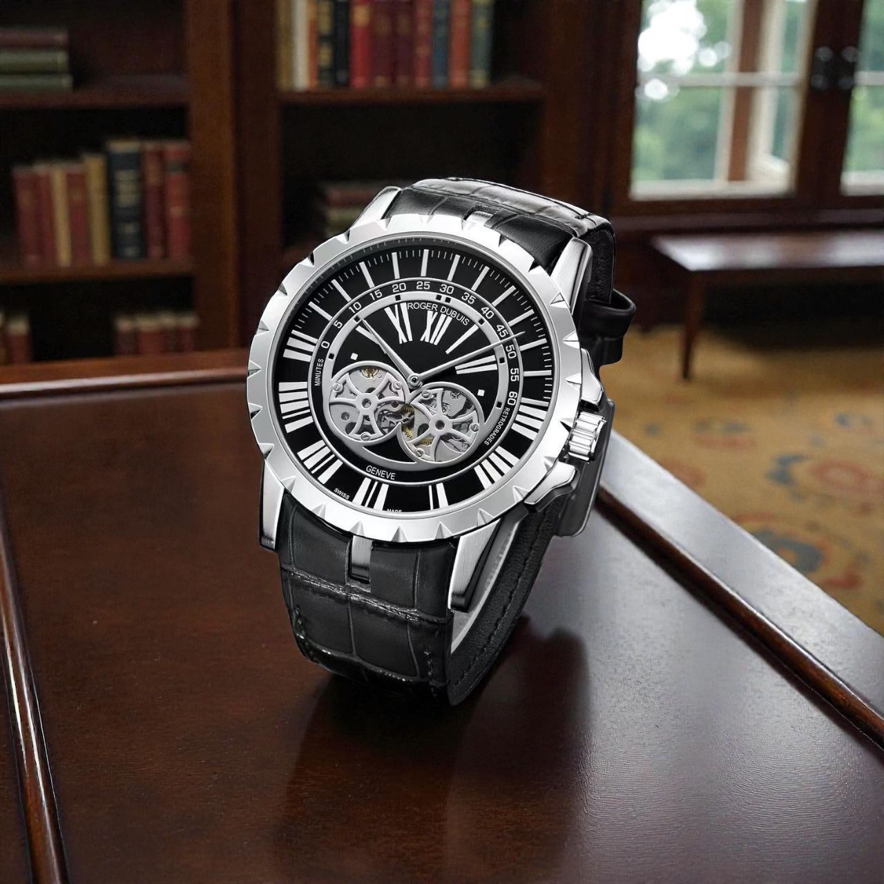 Buy First Copy Roger Dubuis Axial Master Skeleton 44mm Japanese Automatic Men’s Watch - Master Quality 7A Mirror at Lowest Price Online India