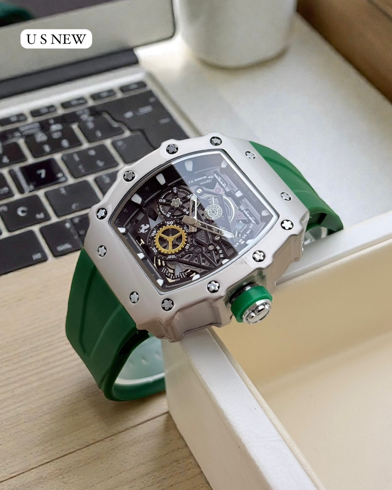 Buy First Copy Richard Mille Skeleton 42mm Quartz Movement Men’s Watch - Master Quality 7A Mirror at Lowest Price Online India
