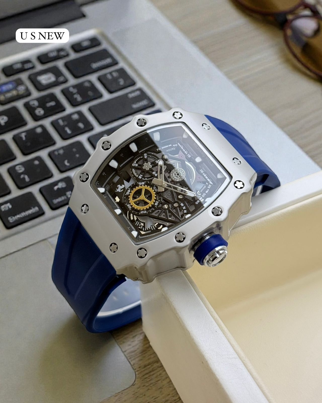 Buy First Copy Richard Mille Skeleton 42mm Quartz Movement Men’s Watch - Master Quality 7A Mirror at Lowest Price Online India