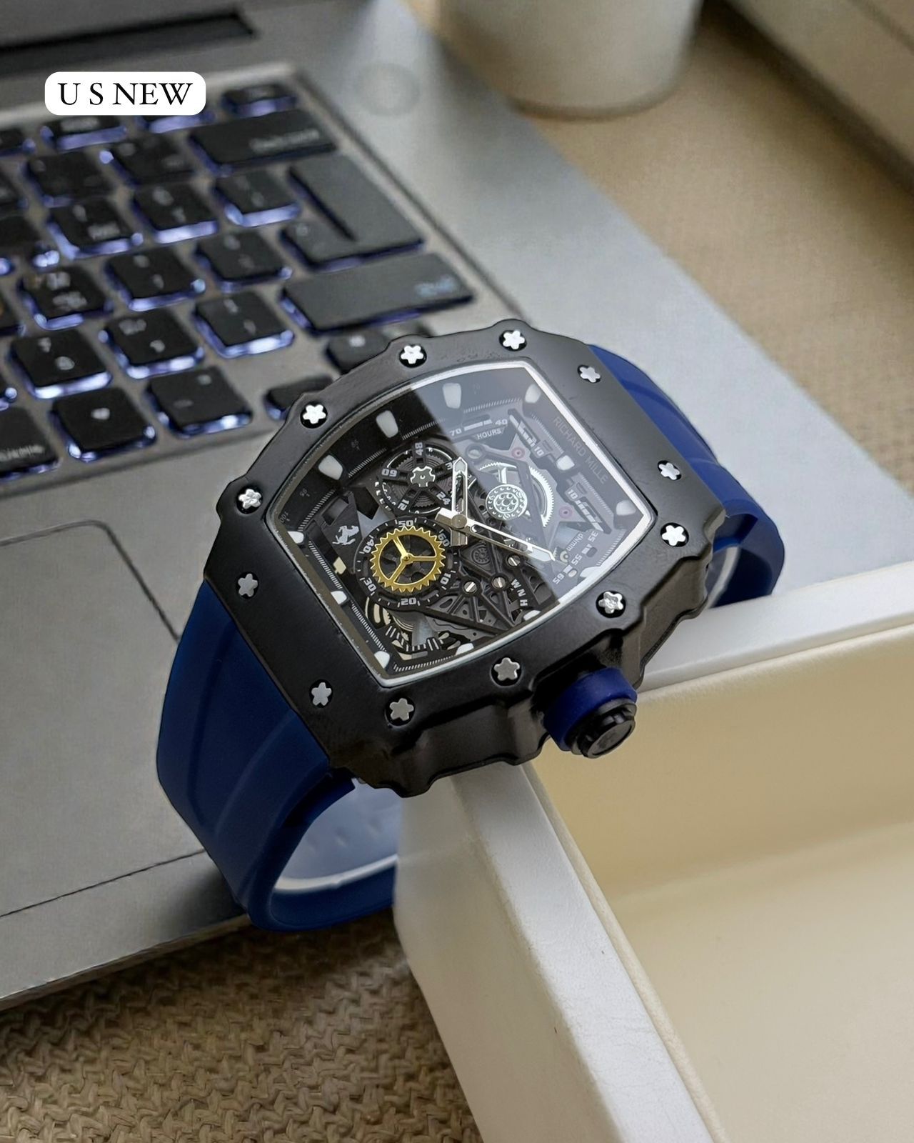 Buy First Copy Richard Mille Skeleton 42mm Quartz Movement Men’s Watch - Master Quality 7A Mirror at Lowest Price Online India