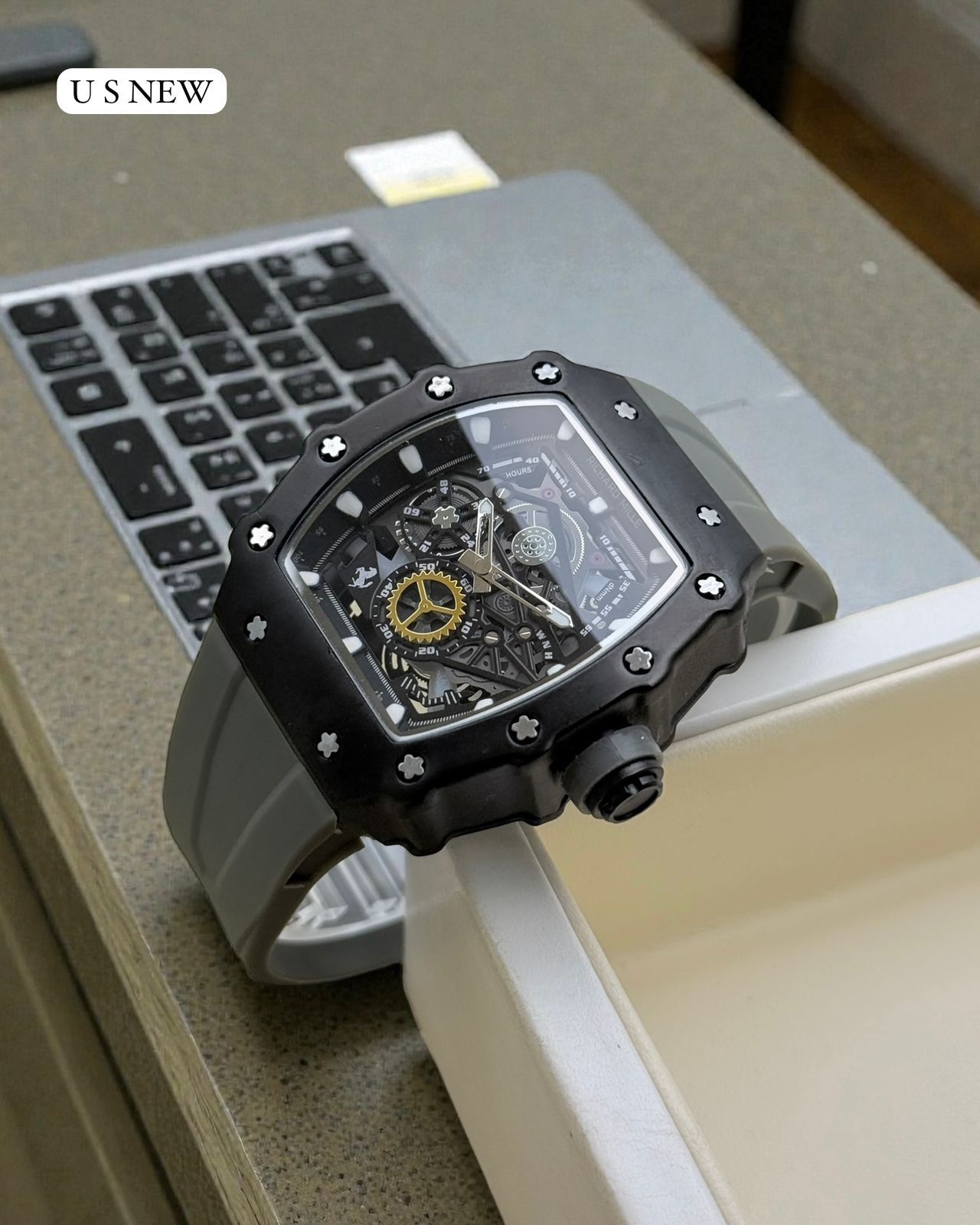 Buy First Copy Richard Mille Skeleton 42mm Quartz Movement Men’s Watch - Master Quality 7A Mirror at Lowest Price Online India