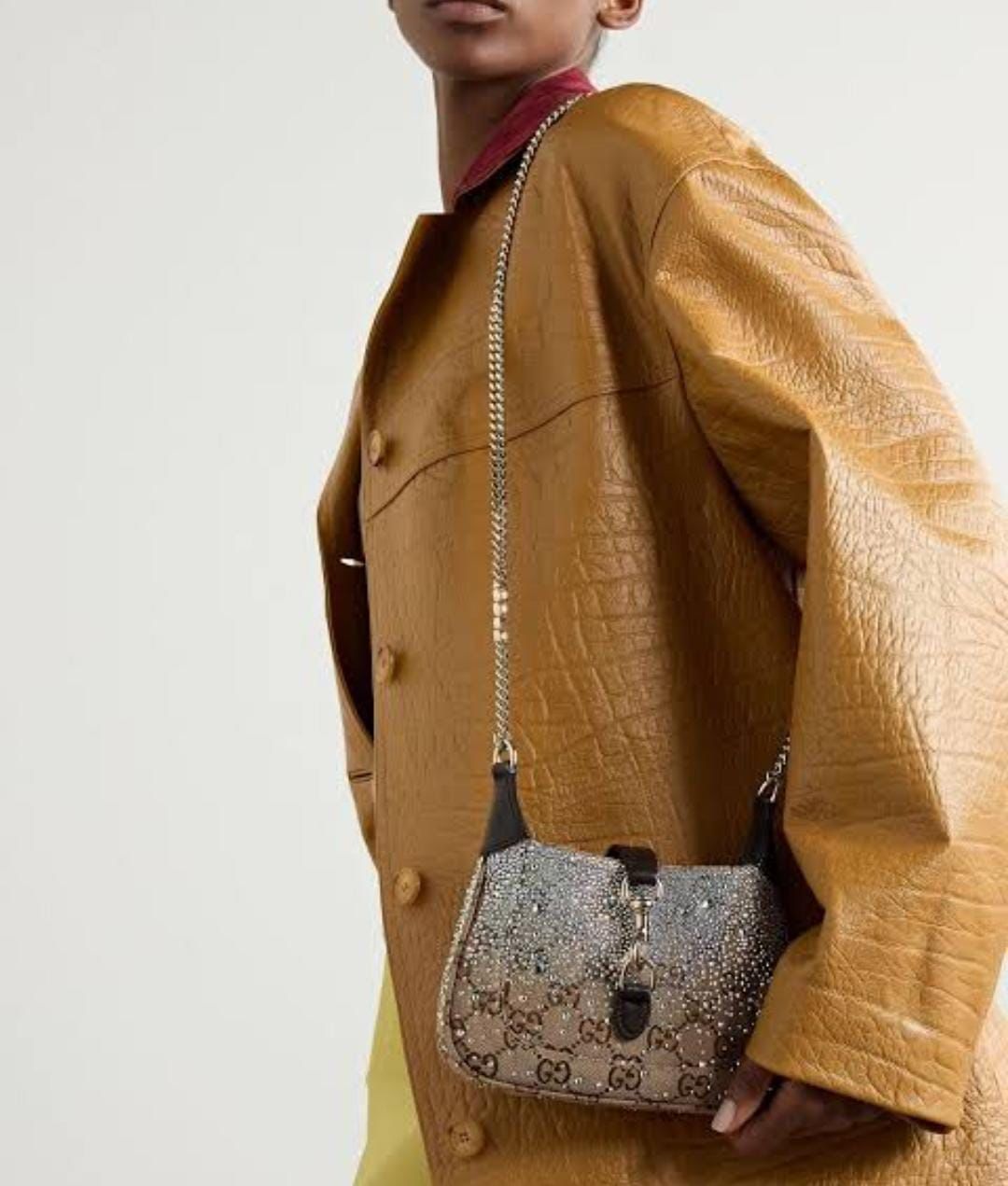 Buy First Copy Gucci Jackie Notte Crystal-Embellished Small Shoulder Bag - Master Quality 7A Mirror at Lowest Price Online India
