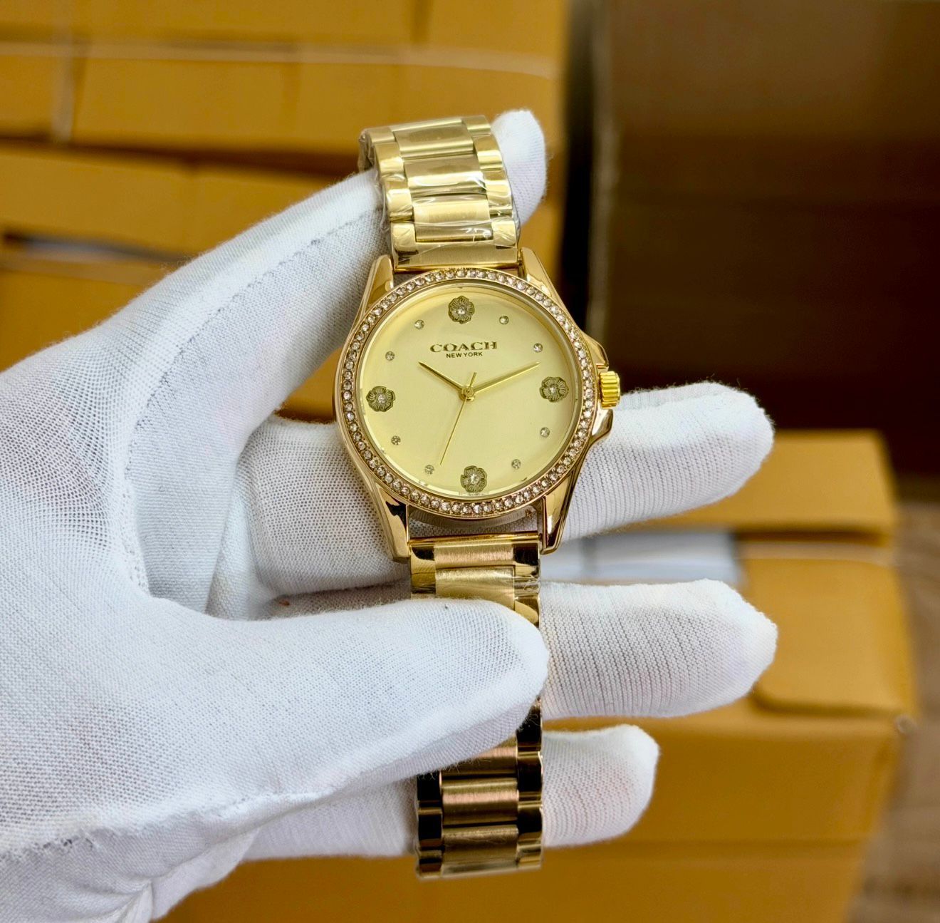 Buy First Copy Coach Greyson Stainless Steel Water Resistance 36mm Quartz Movement Women’s Watch - Master Quality 7A Mirror at Lowest Price Online India