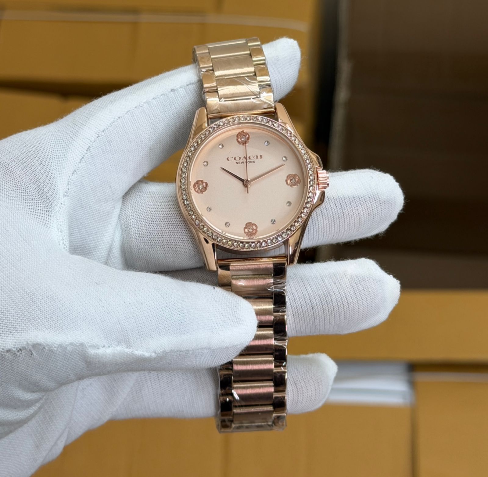Buy First Copy Coach Greyson Stainless Steel Water Resistance 36mm Quartz Movement Women’s Watch - Master Quality 7A Mirror at Lowest Price Online India