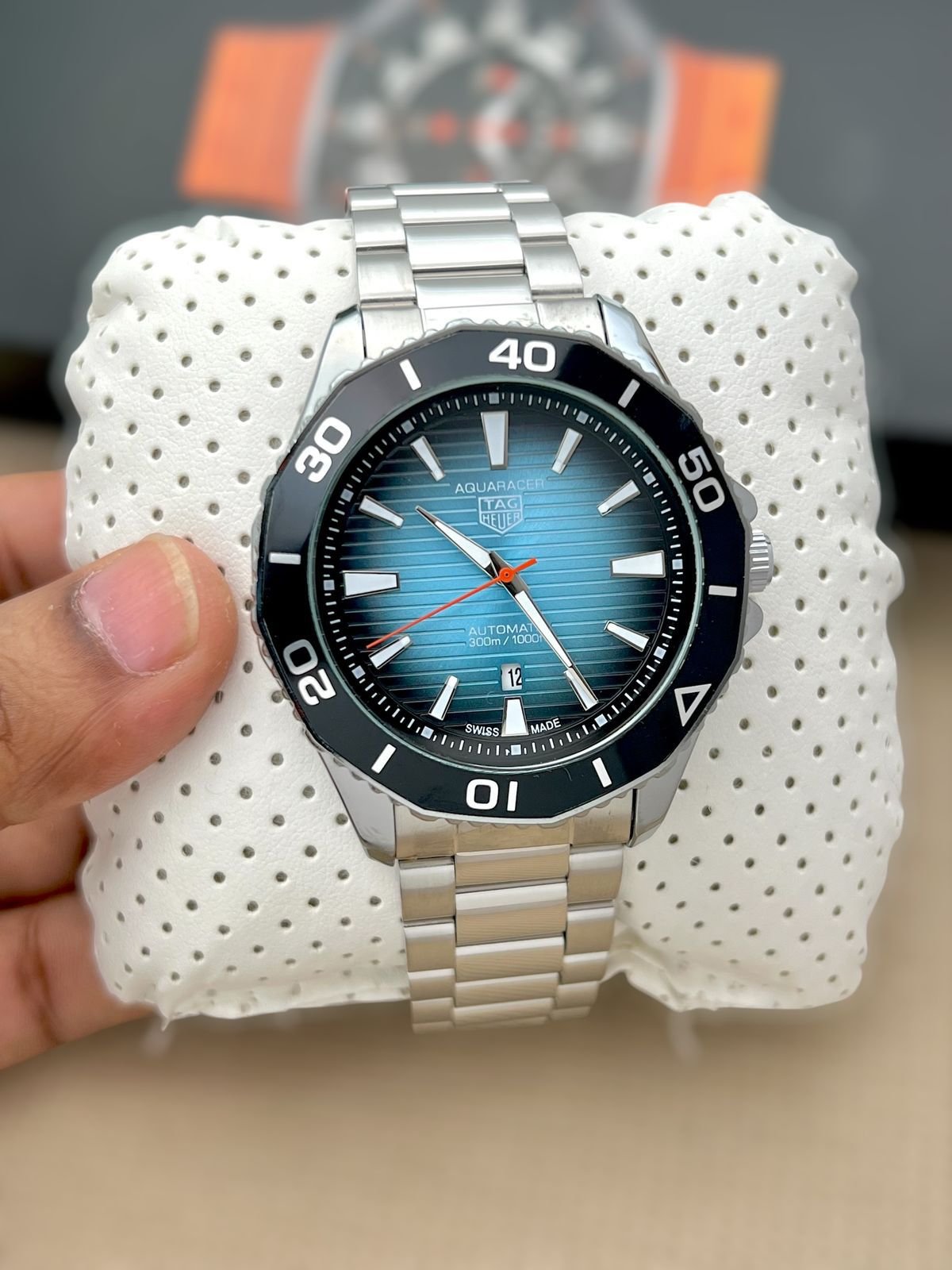 Buy First Copy Tag Heuer Aquaracer 300 Stainless Steel Water Resistance 43mm Quartz Movement Men’s Watch - Master Quality 7A Mirror at Lowest Price Online India