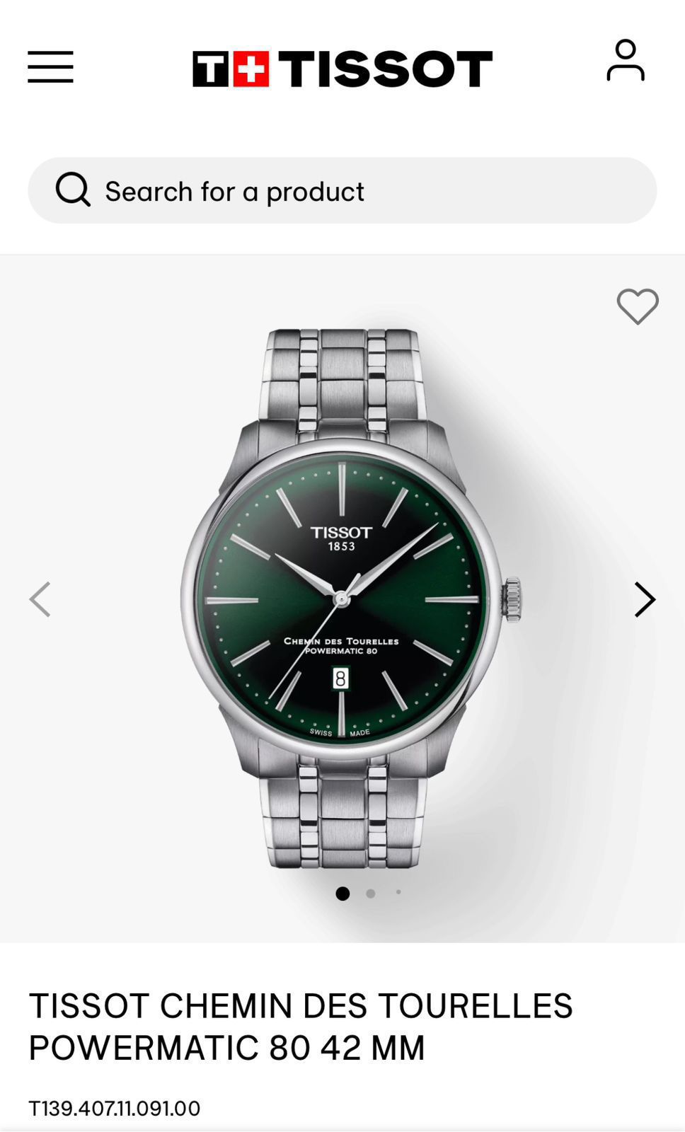 Buy First Copy Tissot Chemin Des Tourelles Powermatic 80 Stainless Steel 42mm Quartz Movement Men’s Watch - Master Quality 7A Mirror at Lowest Price Online India