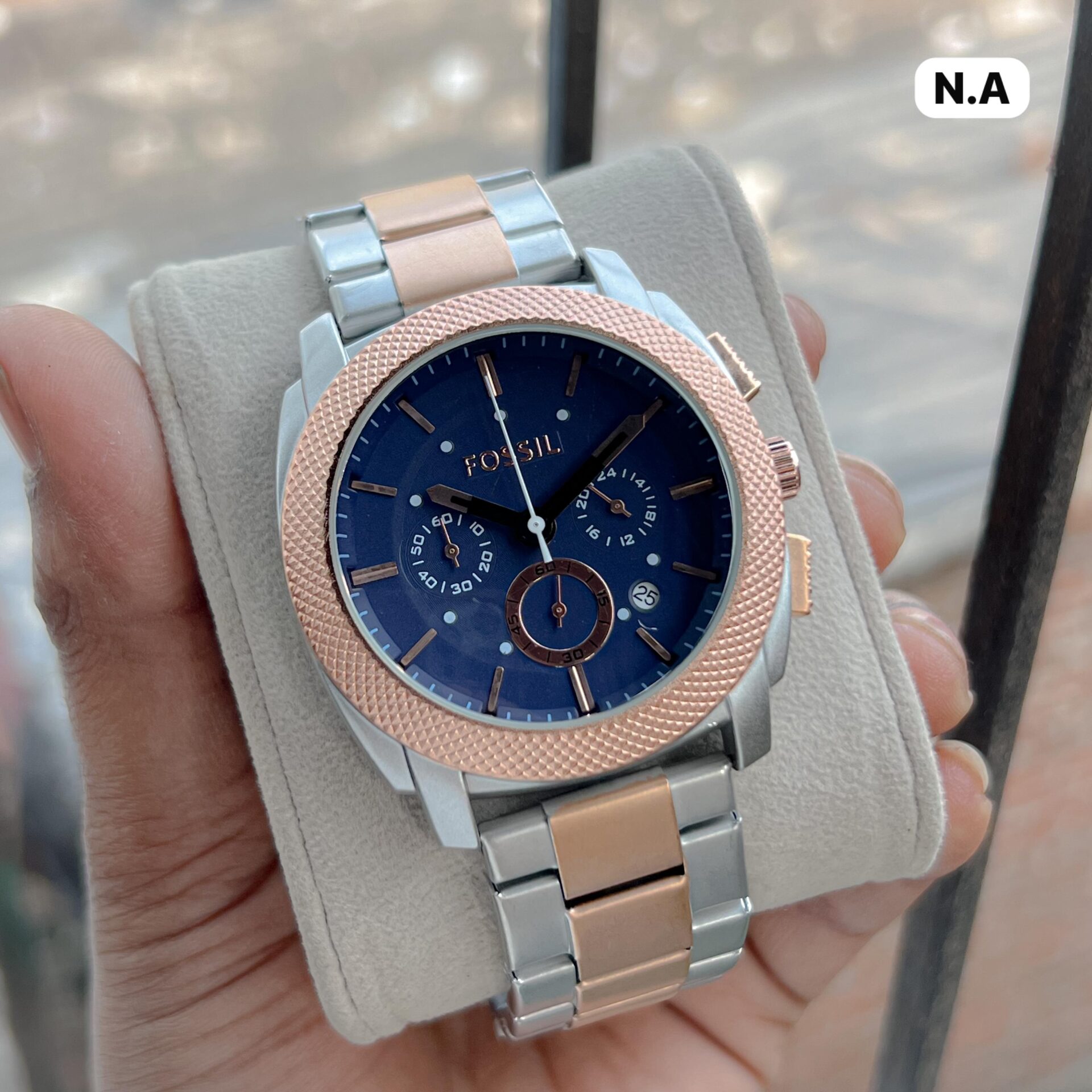 Buy First Copy Fossil Gunmetal Stainless Steel Chronograph 42mm Quartz Movement Men’s watch - Master Quality 7A Mirror at Lowest Price Online India