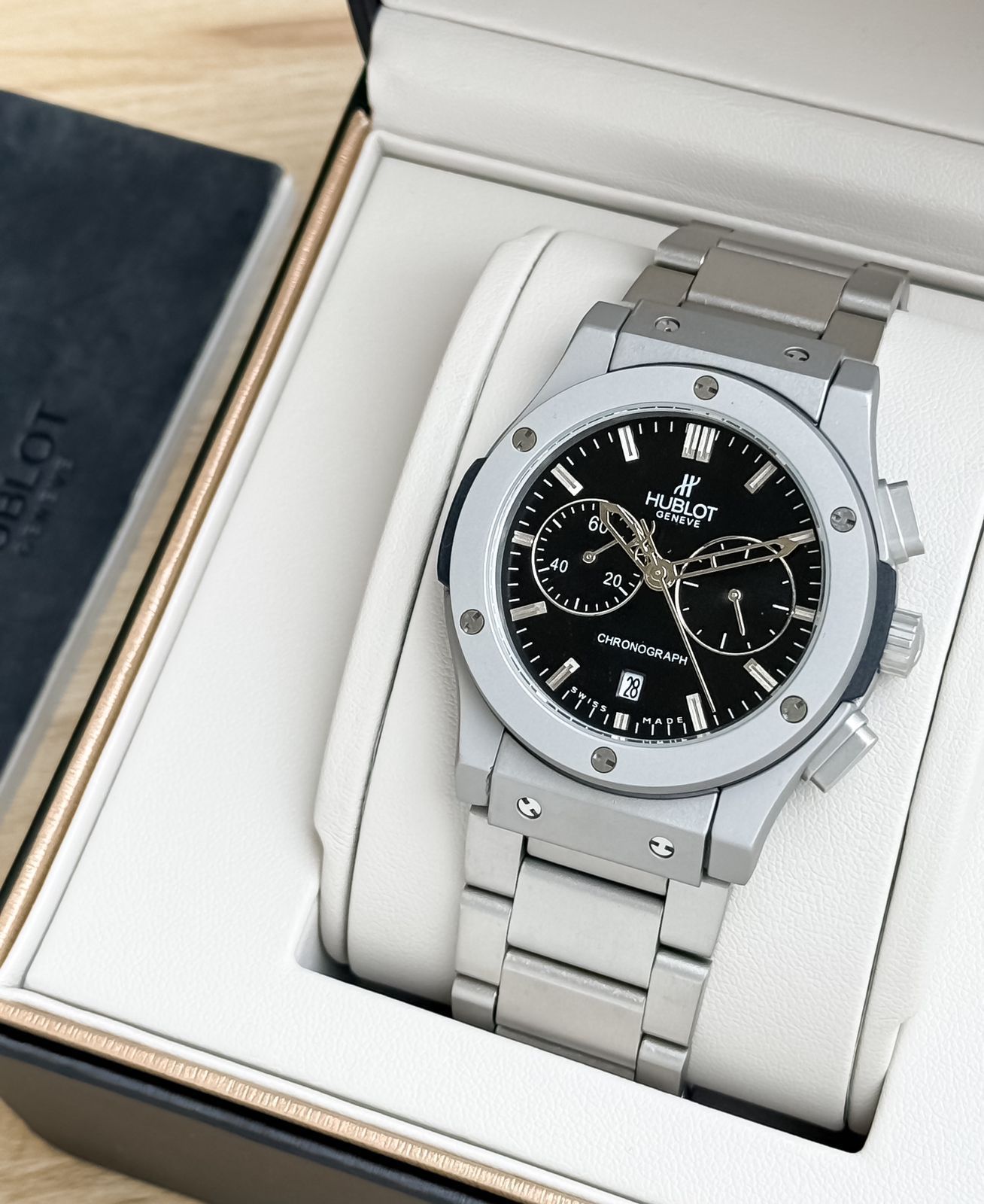 Buy First Copy Hublot Big Bang Stainless Steel Chronograph 42mm Quartz Movement Men’s watch - Master Quality 7A Mirror at Lowest Price Online India