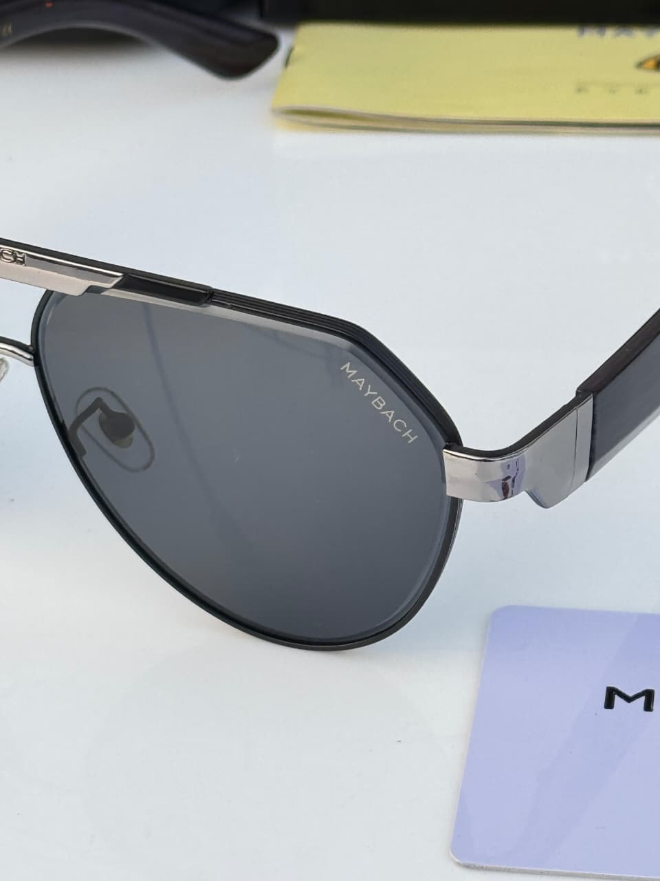 Buy First Copy Maybach Luxury Aviator Sunglasses – Premium Wood Grain Temple & Titanium Finish Designer - Master Quality 7A Mirror at Lowest Price Online India