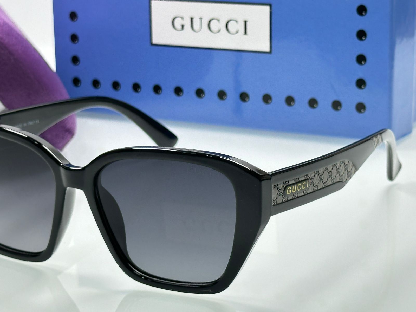 Buy First Copy Gucci Women’s Oversized Square Sunglasses – Premium Geometric Fashion with Signature Logo Temples - Master Quality 7A Mirror at Lowest Price Online India