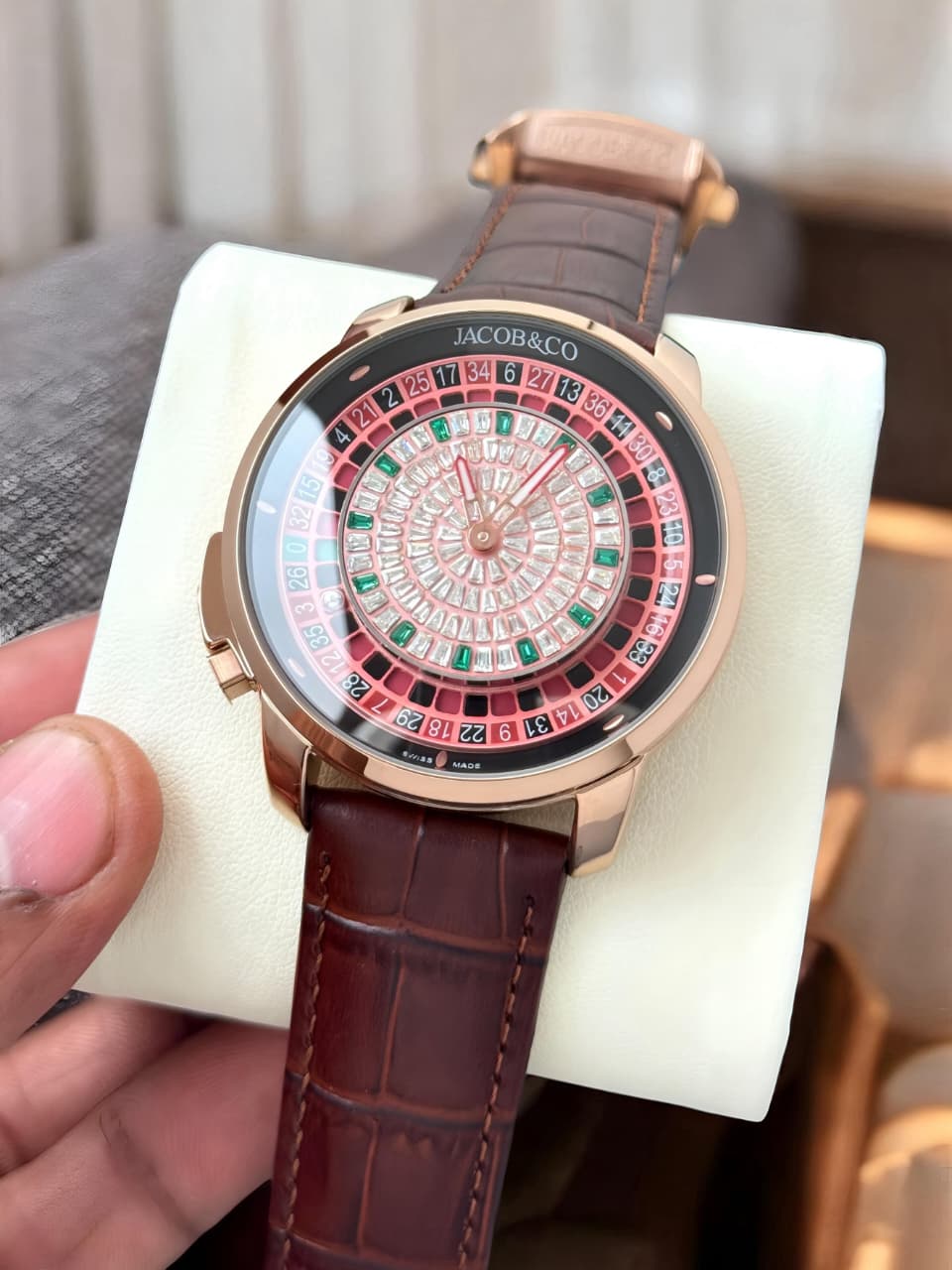 Buy First Copy Jacob & Co. Astronomia Casino Roulette Rose Gold Luxury Men’s Watch 47mm - Master Quality 7A Mirror at Lowest Price Online India