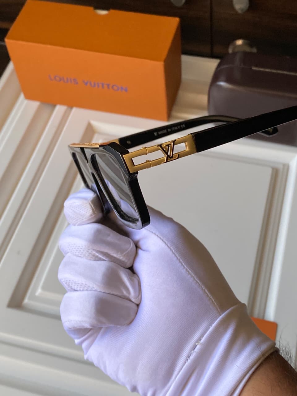 Buy First Copy Louis Vuitton Millionaire Sunglasses Square Black & Gold Men’s Luxury - Master Quality 7A Mirror at Lowest Price Online India
