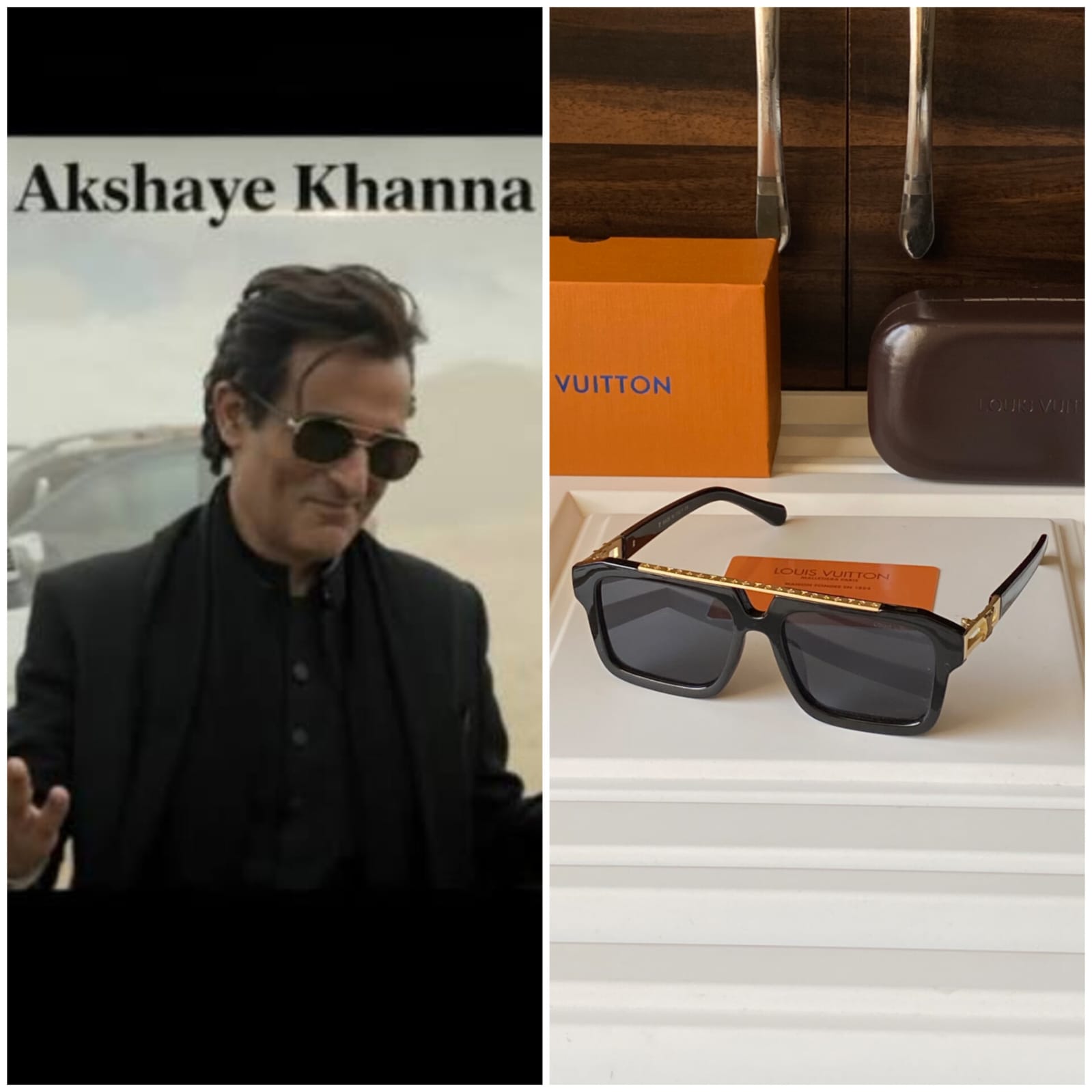Buy First Copy Louis Vuitton Millionaire Sunglasses Square Black & Gold Men’s Luxury - Master Quality 7A Mirror at Lowest Price Online India