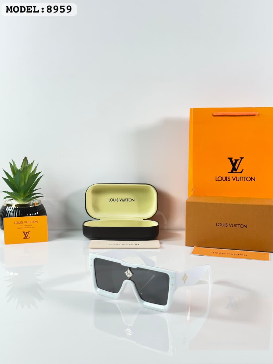 Buy First Copy Louis Vuitton 1.1 Millionaires Square Black & Gold Men’s Luxury Sunglasses - Master Quality 7A Mirror at Lowest Price Online India
