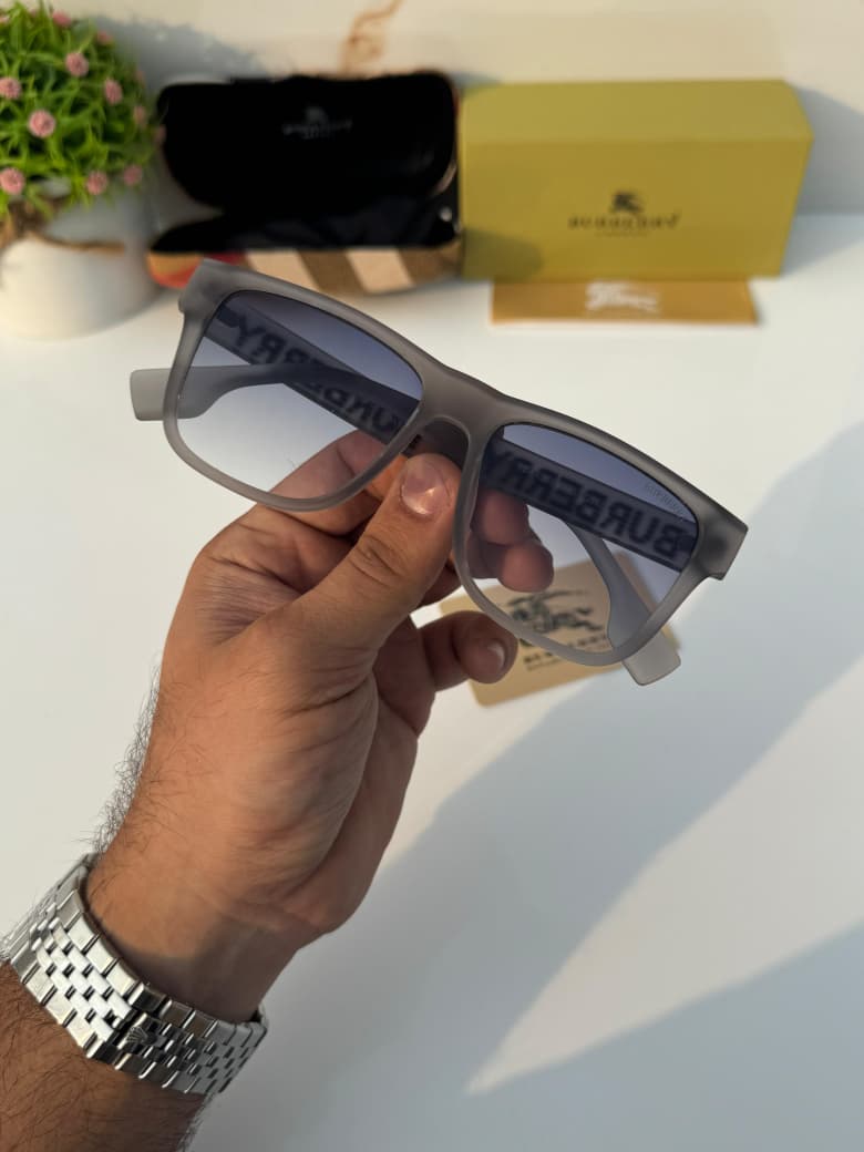 Buy First Copy Burberry B Series Check Detail Rectangular Luxury Unisex Sunglasses - Master Quality 7A Mirror at Lowest Price Online India