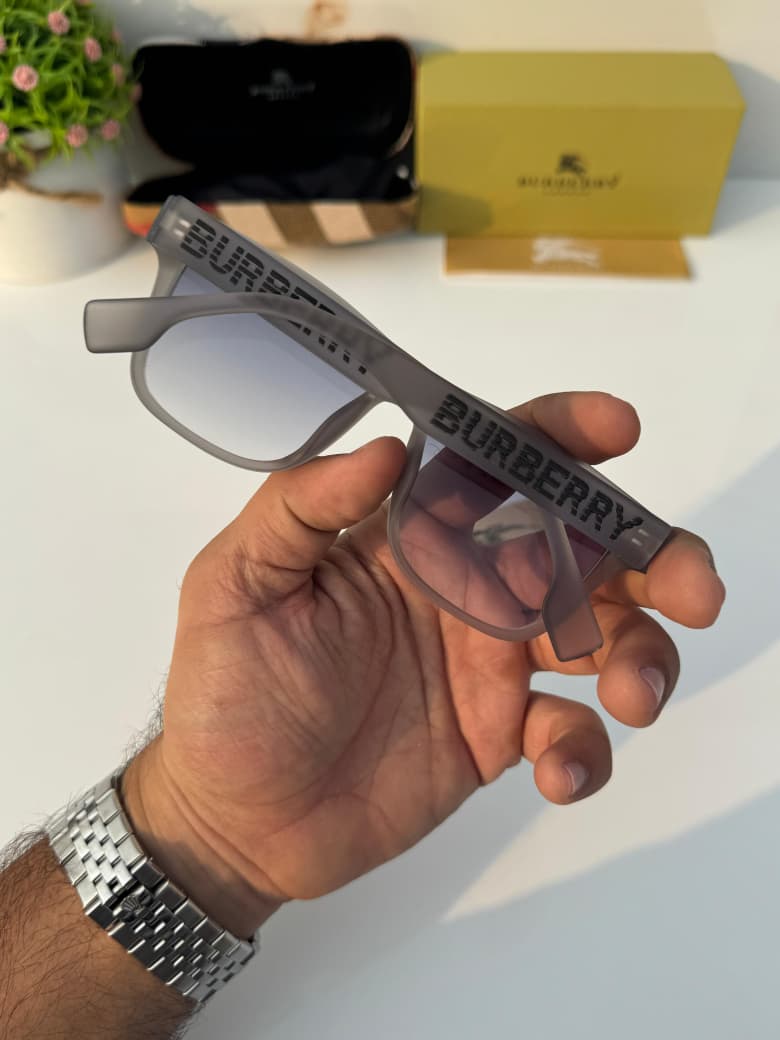 Buy First Copy Burberry B Series Check Detail Rectangular Luxury Unisex Sunglasses - Master Quality 7A Mirror at Lowest Price Online India