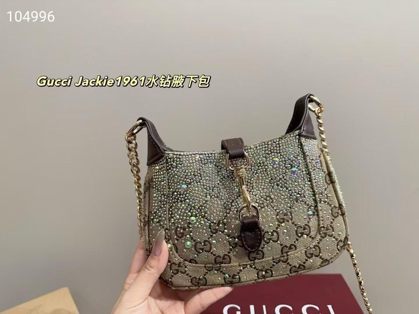 Buy First Copy Gucci Jackie Notte Crystal-Embellished Small Shoulder Bag - Master Quality 7A Mirror at Lowest Price Online India