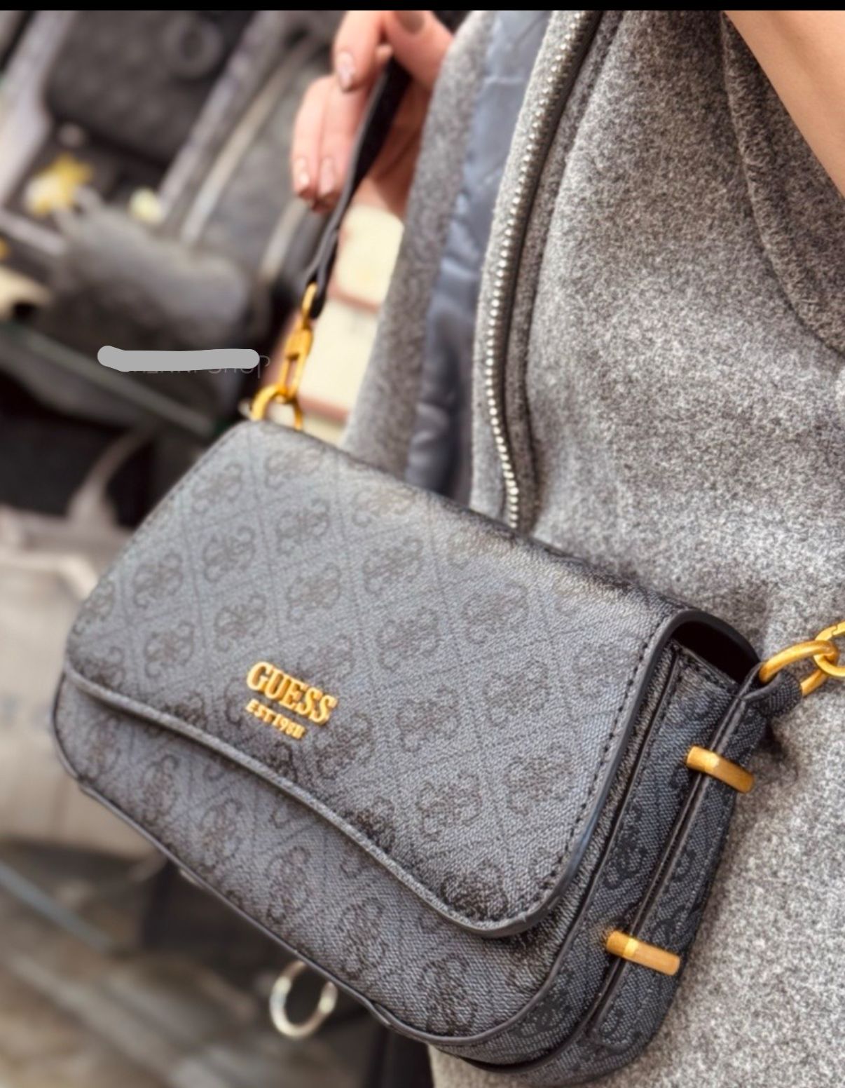 Buy First Copy Guess Textured Danna Polyurethane Saddle Shoulder Bag - Master Quality 7A Mirror at Lowest Price Online India