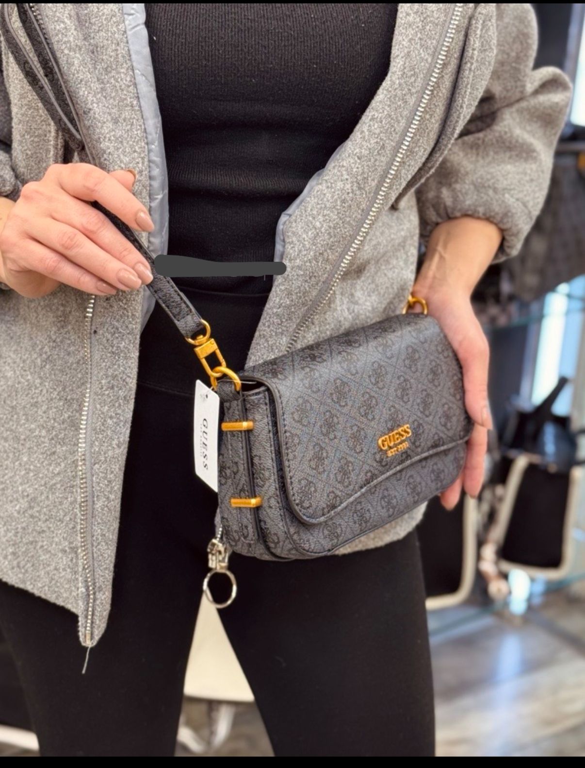 Buy First Copy Guess Textured Danna Polyurethane Saddle Shoulder Bag - Master Quality 7A Mirror at Lowest Price Online India