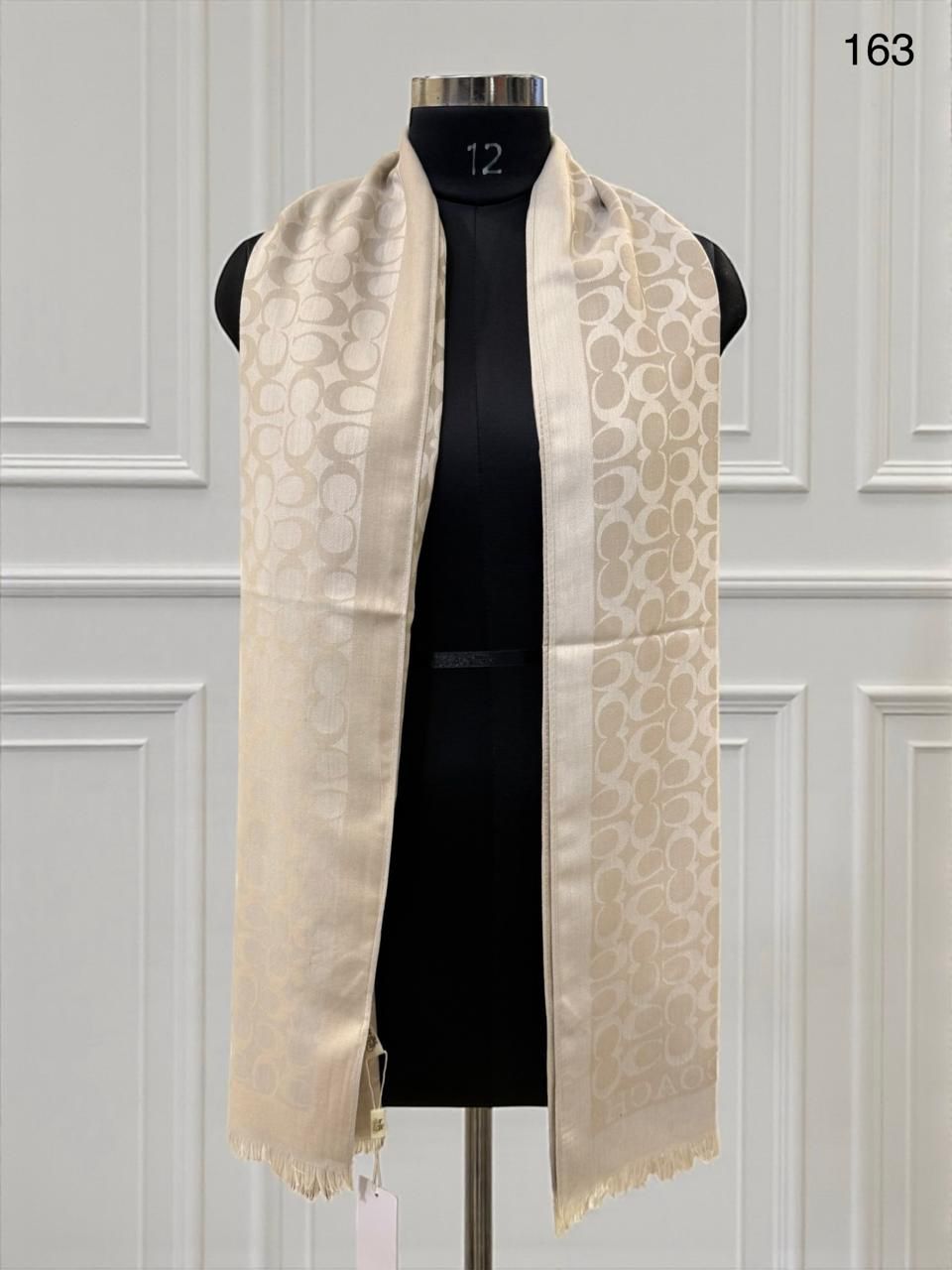 Buy First Copy COACH Luxury Signature Monogram Semi-Woolen Stole – Premium Unisex Scarf with Full Gift Packaging - Master Quality 7A Mirror at Lowest Price Online India