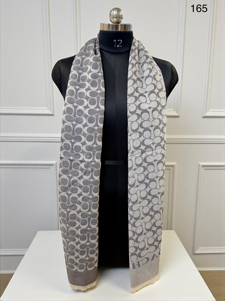 Buy First Copy COACH Luxury Signature Monogram Semi-Woolen Stole – Premium Unisex Scarf with Full Gift Packaging - Master Quality 7A Mirror at Lowest Price Online India
