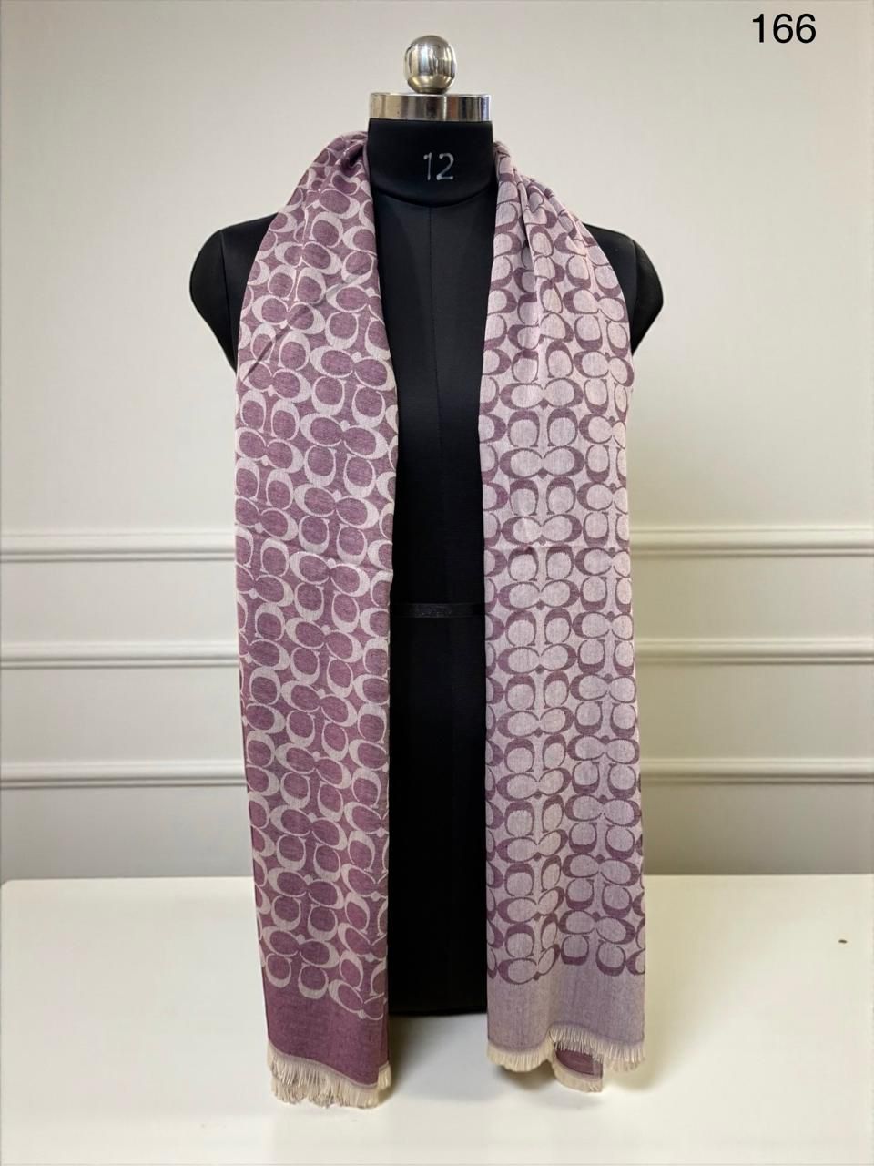 Buy First Copy COACH Luxury Signature Monogram Semi-Woolen Stole – Premium Unisex Scarf with Full Gift Packaging - Master Quality 7A Mirror at Lowest Price Online India