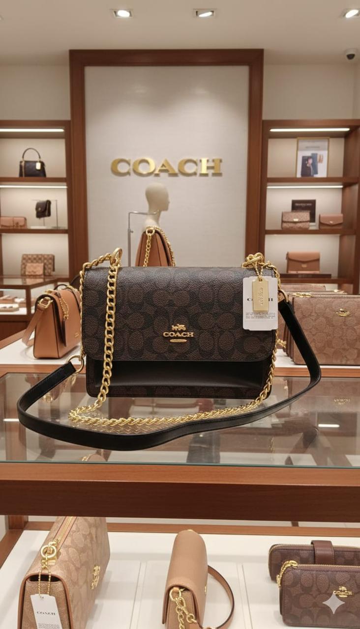 Buy First Copy COACH Signature Klare Crossbody Bag in Blocked Canvas – Elegant Chain Shoulder Bag with Premium Boutique Packaging - Master Quality 7A Mirror at Lowest Price Online India