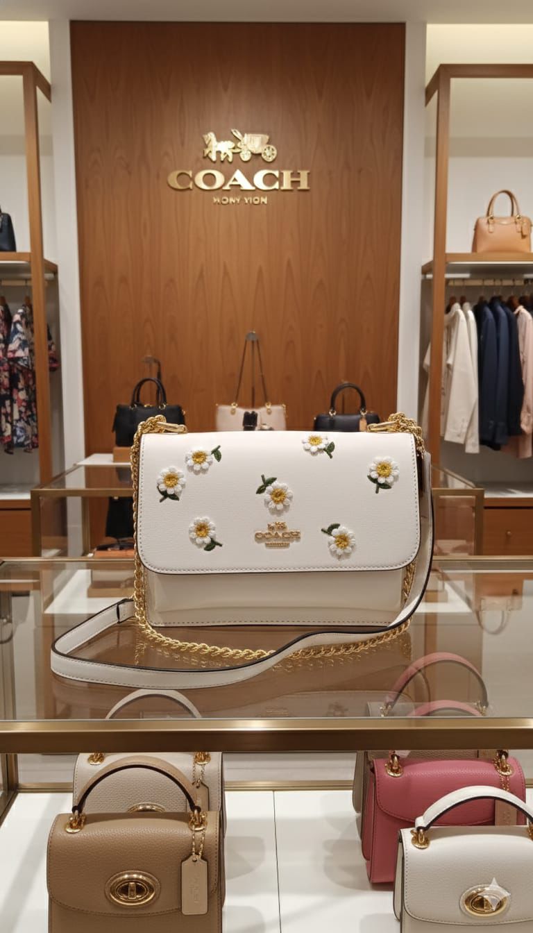 Buy First Copy COACH Signature Klare Crossbody Bag in Blocked Canvas – Elegant Chain Shoulder Bag with Premium Boutique Packaging - Master Quality 7A Mirror at Lowest Price Online India